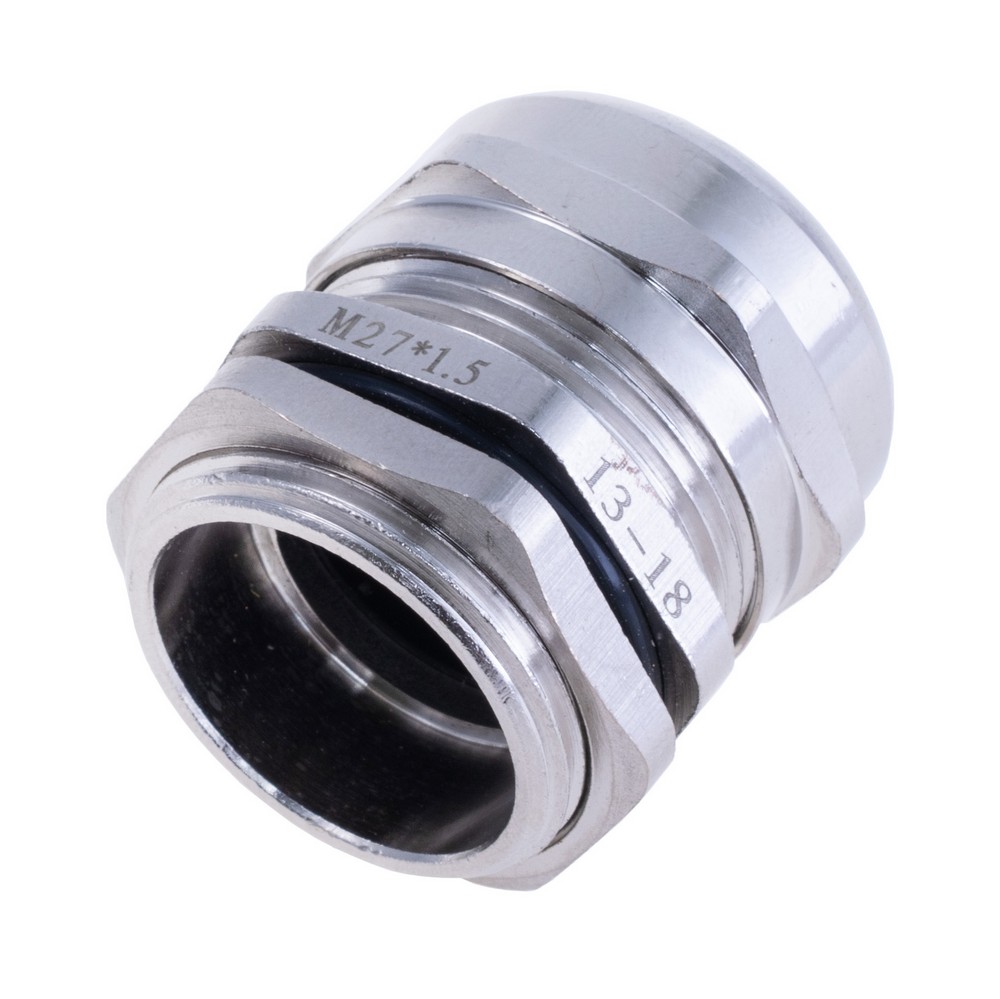Кабельний ввід метричний, металевий M27 13-18mm Кабельний ввід метричний, металевий M27 13-18mm