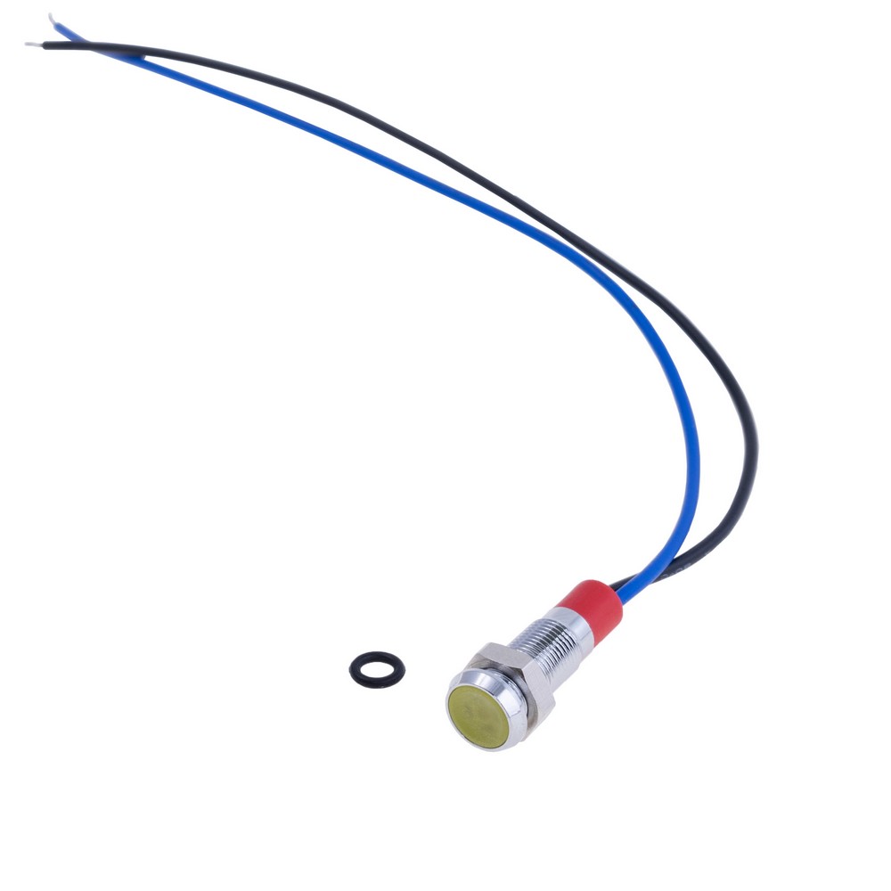 Индикаторная лампа M6mm водонепроницаемая с  желтый подсветкой 3 VDC