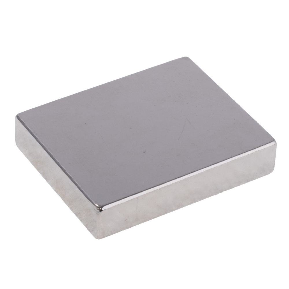 Neodym Magnet, Quader Block 50 х 40 х 10 mm (N38), Ni+Cu+Ni (Nickel)