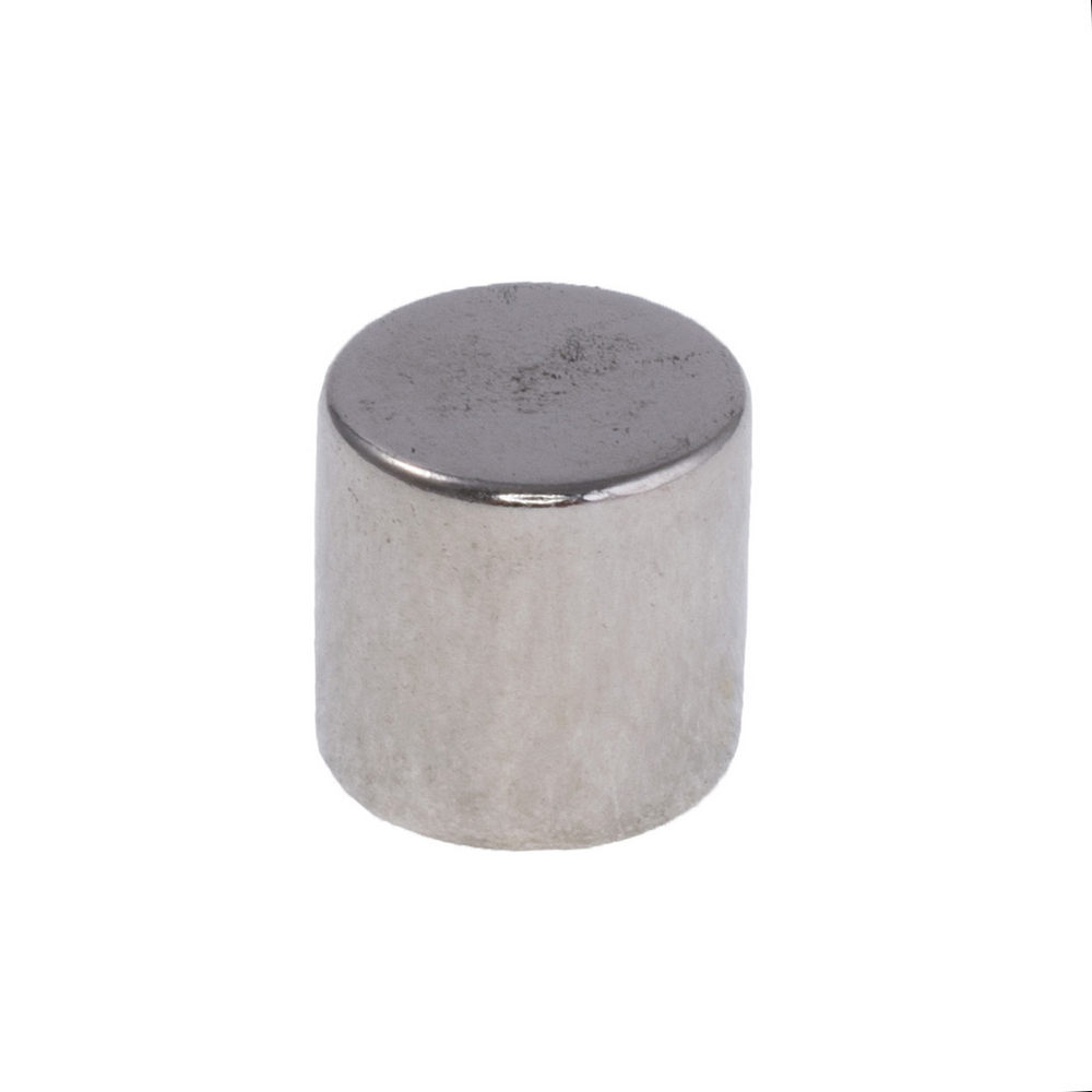 Магнит NdFeB, диск/цилиндр D10 x 10 mm (N38), Ni+Cu+Ni (никель)