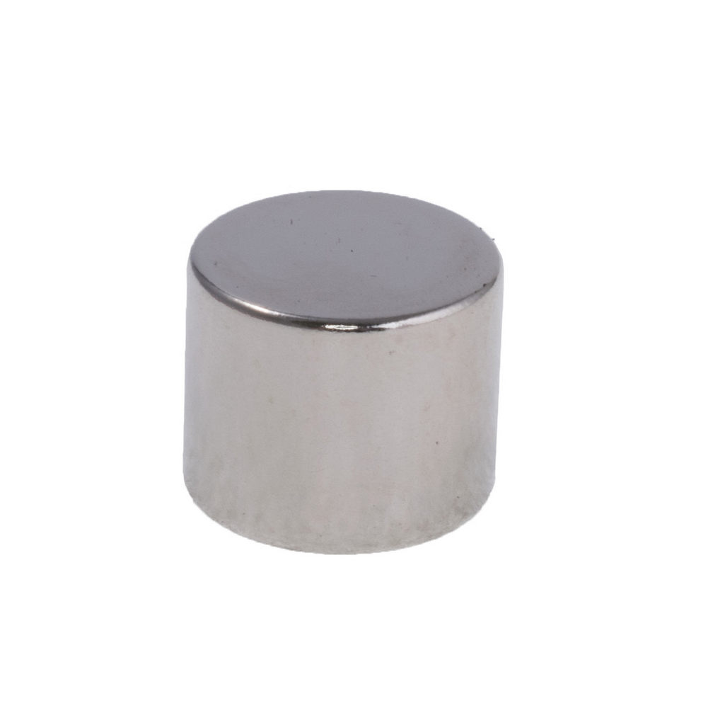 Магнит NdFeB, диск/цилиндр D18 x 15 mm (N38), Ni+Cu+Ni (никель)