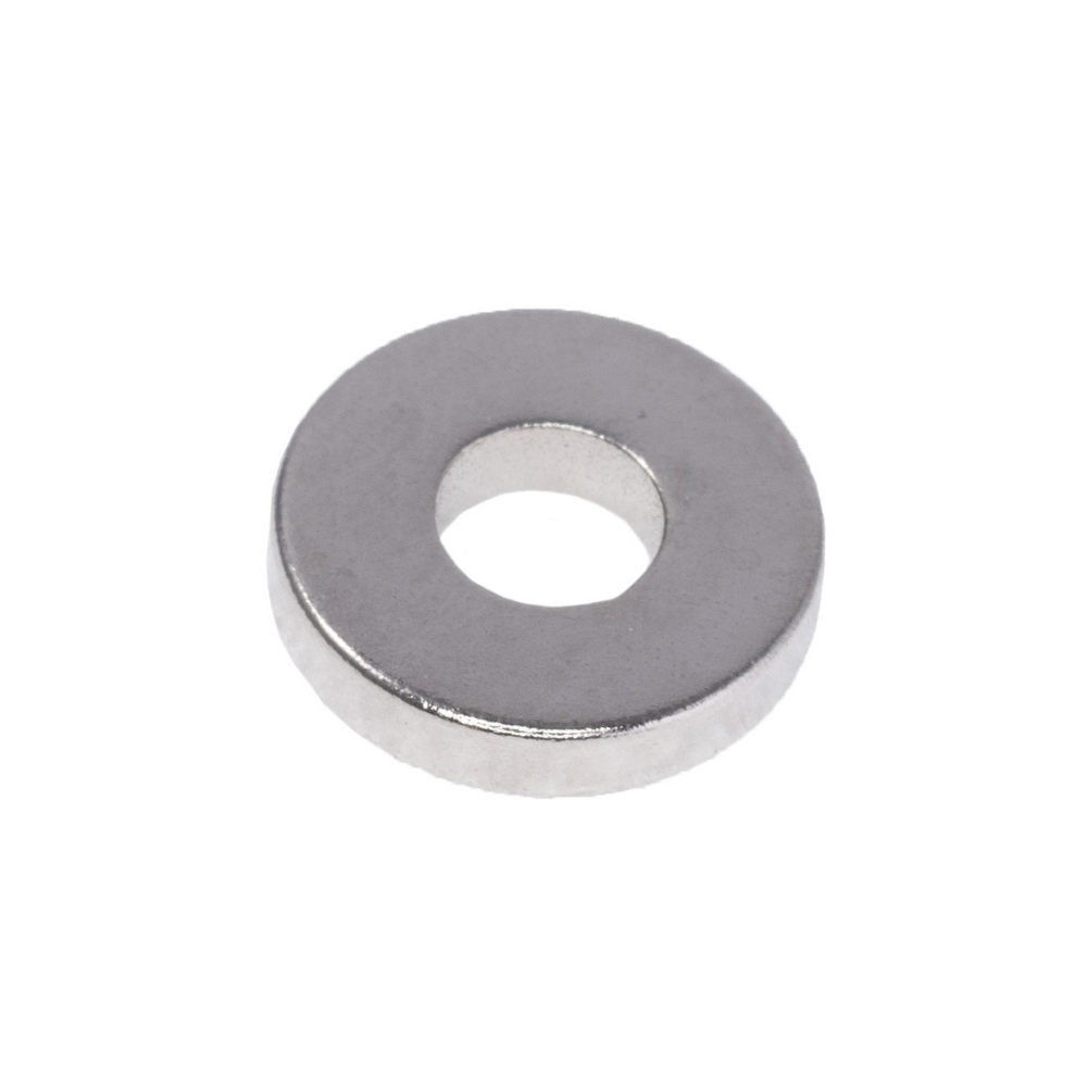 Neodym Ringmagnet Ø10x2mm Bohrung Ø4mm  Grade N38 vernickelt Haftkraft 0.22kg