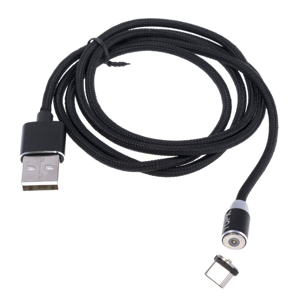 Магнитный кабель USB type "C", 1m black