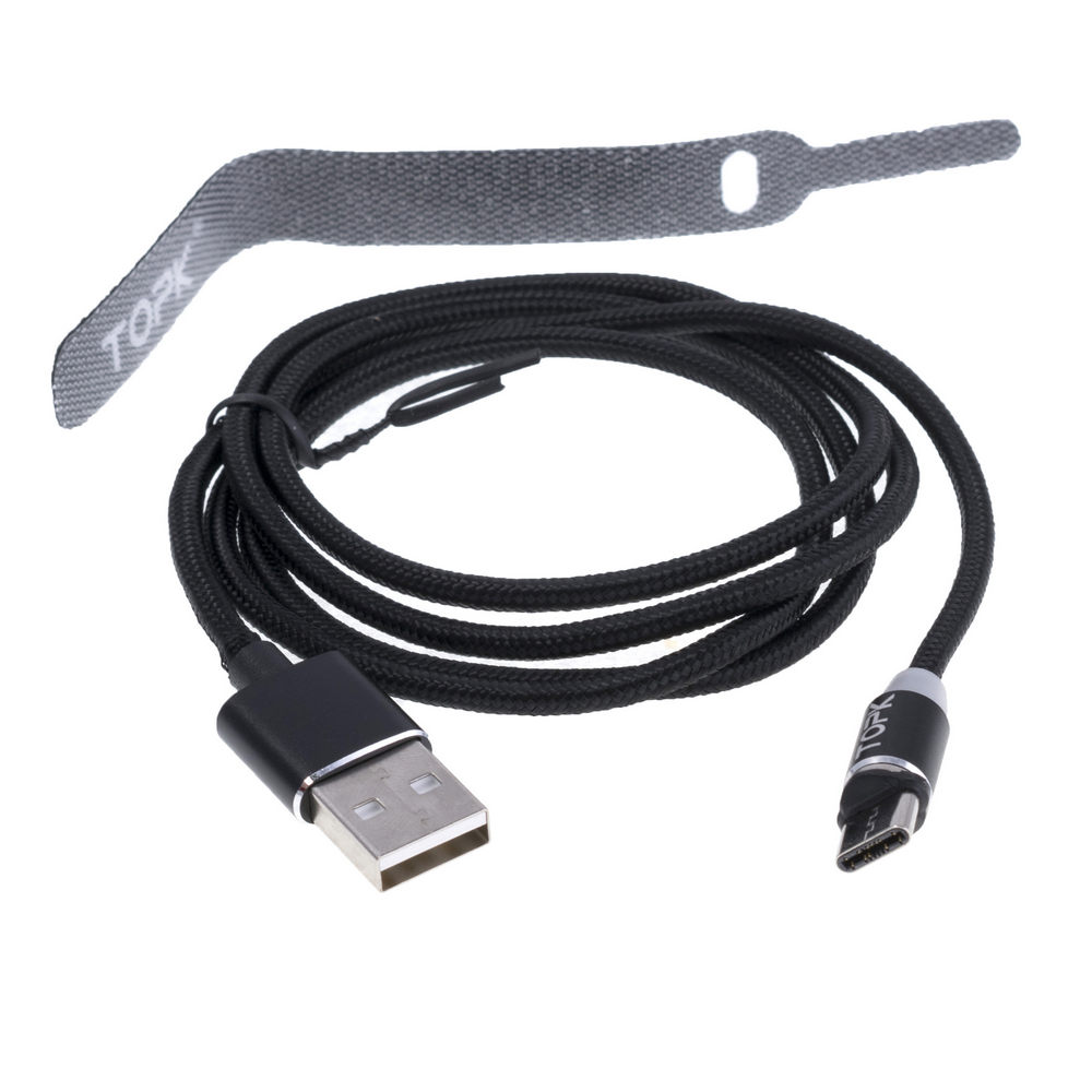 Магнитный кабель USB type "C", 1m black