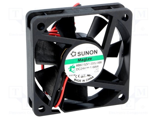 Вентилятор 60x60x15, 24V, (MB60152V1-A99) Вентилятор 60x60x15, 24V, (MB60152V1-A99)