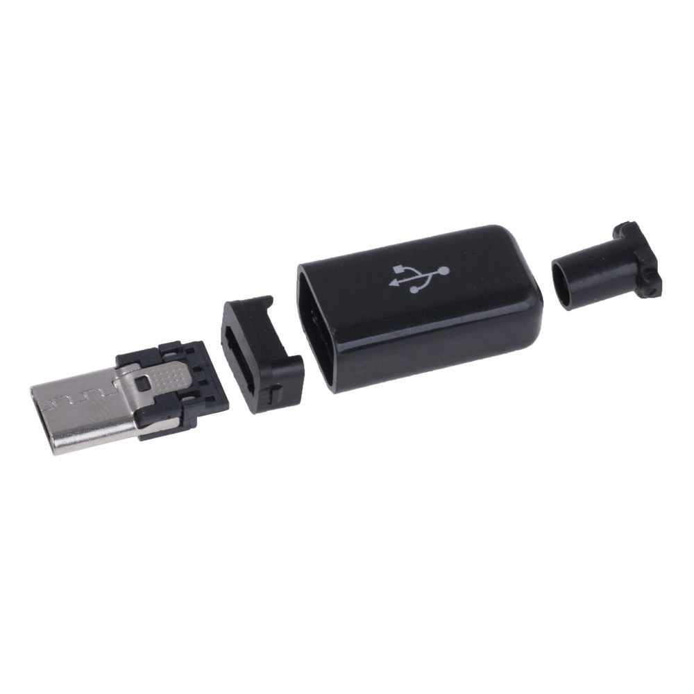 Micro-USB Typ B Stecker apple Stil schwarz