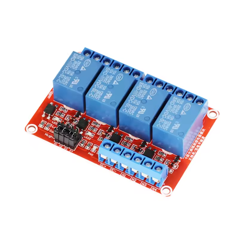 Реле модуль 4-канали 12V з опто-розв'язкою Реле модуль 4-канали 12V з опто-розв'язкою