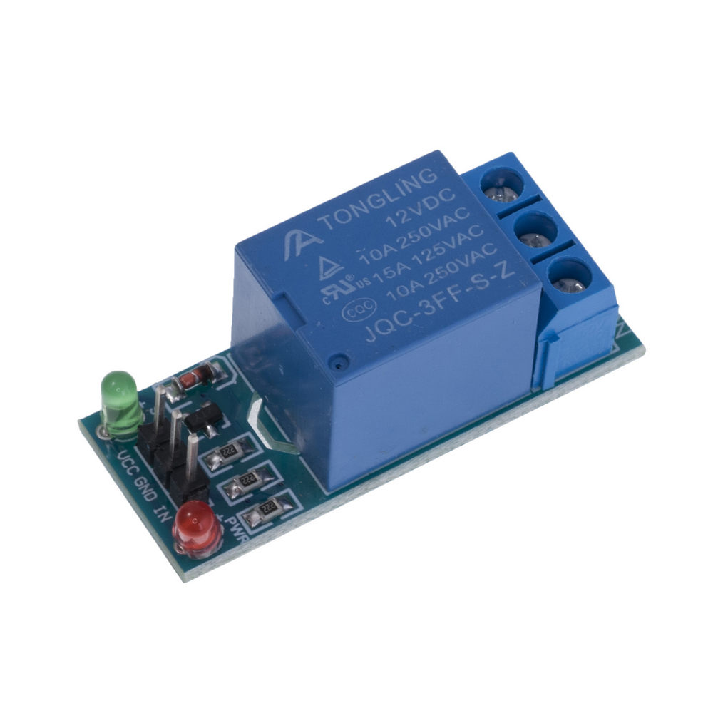 Модуль реле (Низкий уровень) 1 канал для Arduino 12VDC Модуль реле (Низкий уровень) 1 канал для Arduino 12VDC