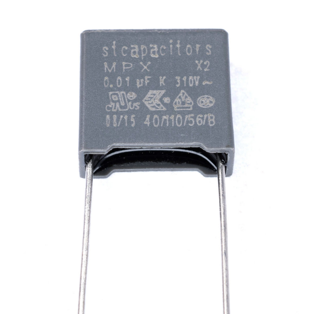 MPX(class X2) 10nF 310VAC K(+/-10%), P=10mm, 5x11x12mm (X2 103K 31L10 (C2)-Stcapasitor) (конденсатор пленочный) MPX(class X2) 10nF 310VAC K(+/-10%), P=10mm, 5x11x12mm (X2 103K 31L10 (C2)-Stcapasitor) (конденсатор пленочный)