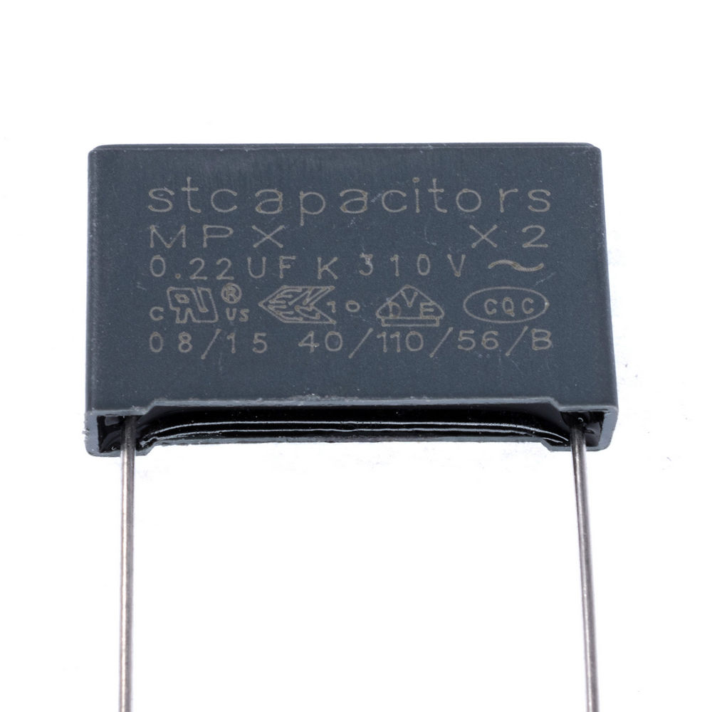 MPX(class X2) 220nF 310VAC K(+/-10%), P=22,5mm, 6x15x26,5mm (X2224K31L22(E1)-Stcapasitor) (конденсатор пленочный) MPX(class X2) 220nF 310VAC K(+/-10%), P=22,5mm, 6x15x26,5mm (X2224K31L22(E1)-Stcapasitor) (конденсатор пленочный)