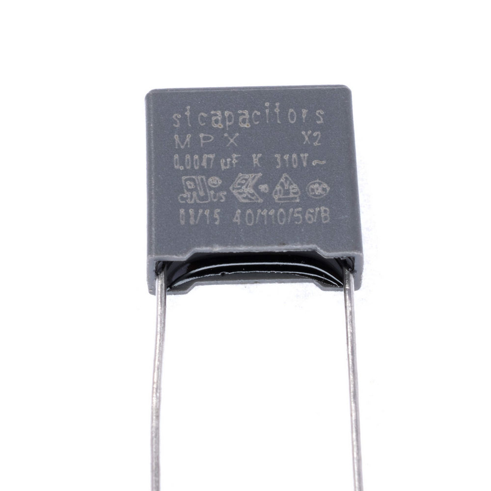 MPX(class X2) 4,7nF 310VAC K(+/-10%), P=10mm, 5x11x12mm (MKPX2472K31L10(C2)-Stcapasitor) (конденсатор пленочный) MPX(class X2) 4,7nF 310VAC K(+/-10%), P=10mm, 5x11x12mm (MKPX2472K31L10(C2)-Stcapasitor) (конденсатор пленочный)