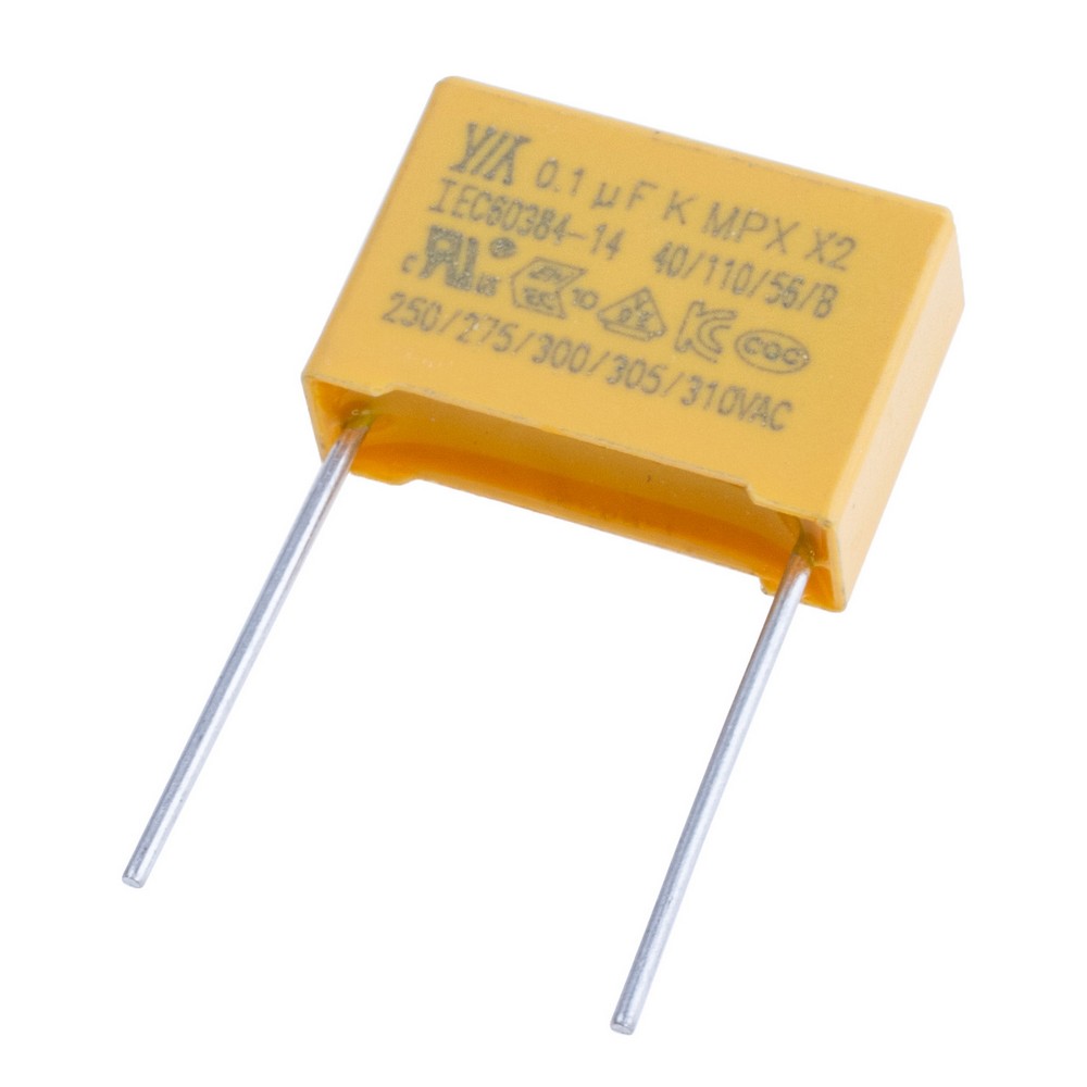 MPX 100nF 310VAC K(±10%), P=15mm, 18x12x6mm YY-Folienkondensator X2-104K310VACD2 MPX 100nF 310VAC K(±10%), P=15mm, 18x12x6mm YY-Folienkondensator X2-104K310VACD2