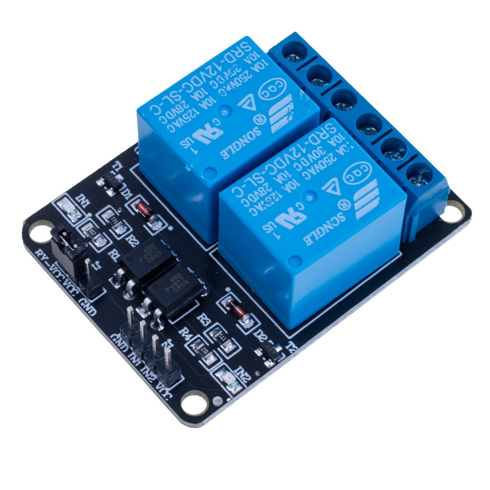 Модуль реле 2 канали для Arduino 12V