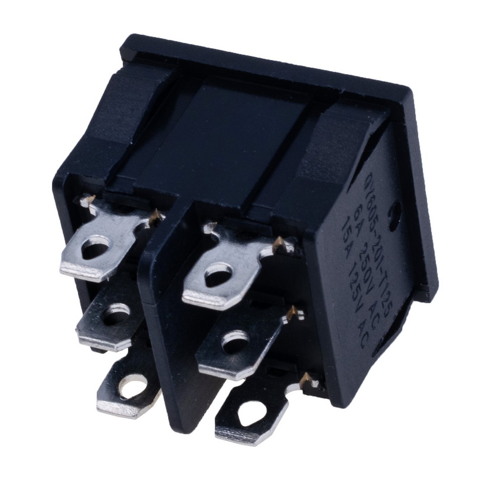 MRS-203 6A/250V(ЧОРНА клавіша) (перемикач клавішний, rocker) Global Tone