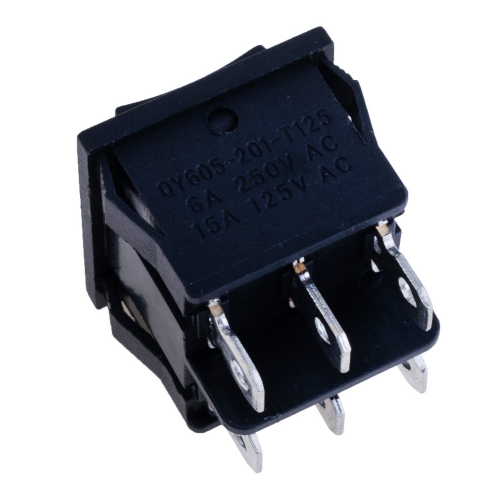 MRS-203 6A/250V(ЧОРНА клавіша) (перемикач клавішний, rocker) Global Tone