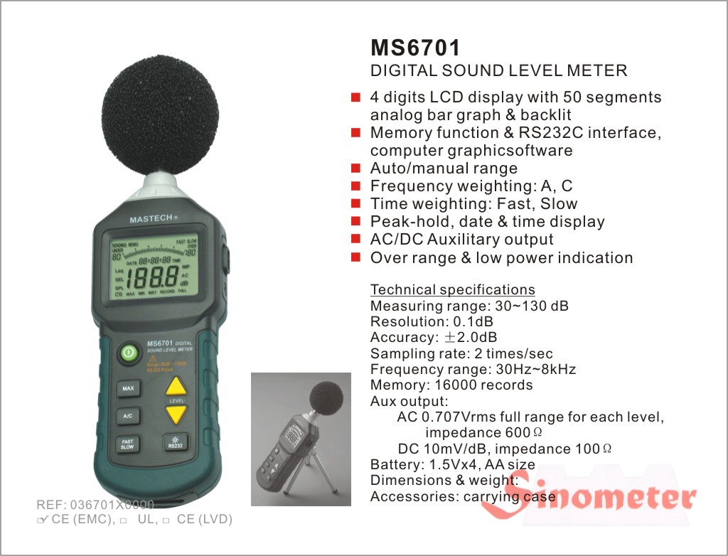 Tester des Niveau Lautstarke MS6701