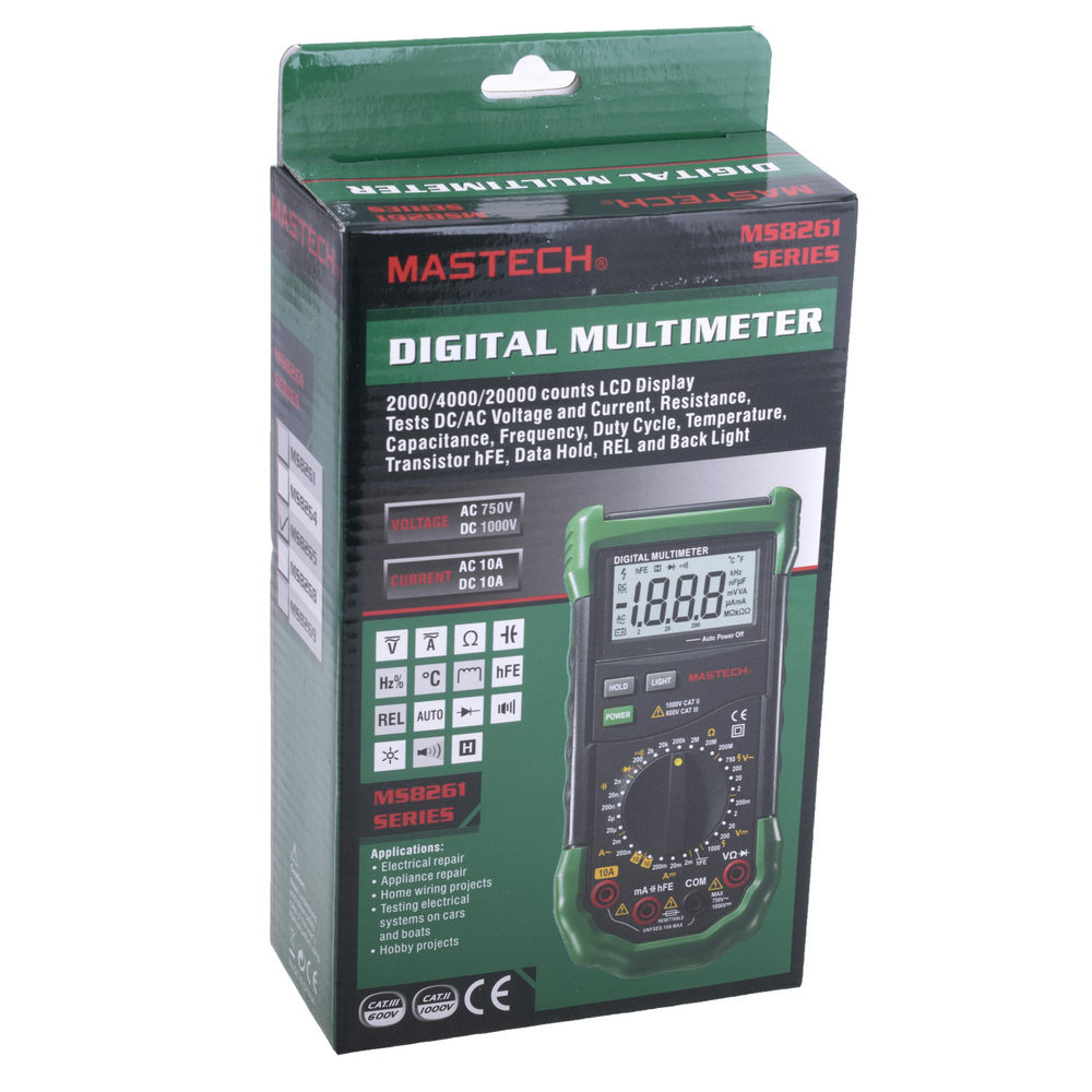 MS8265 Scharfes Digital Multimeter Mastech 20000 Counts Fehlbedienungswarnung