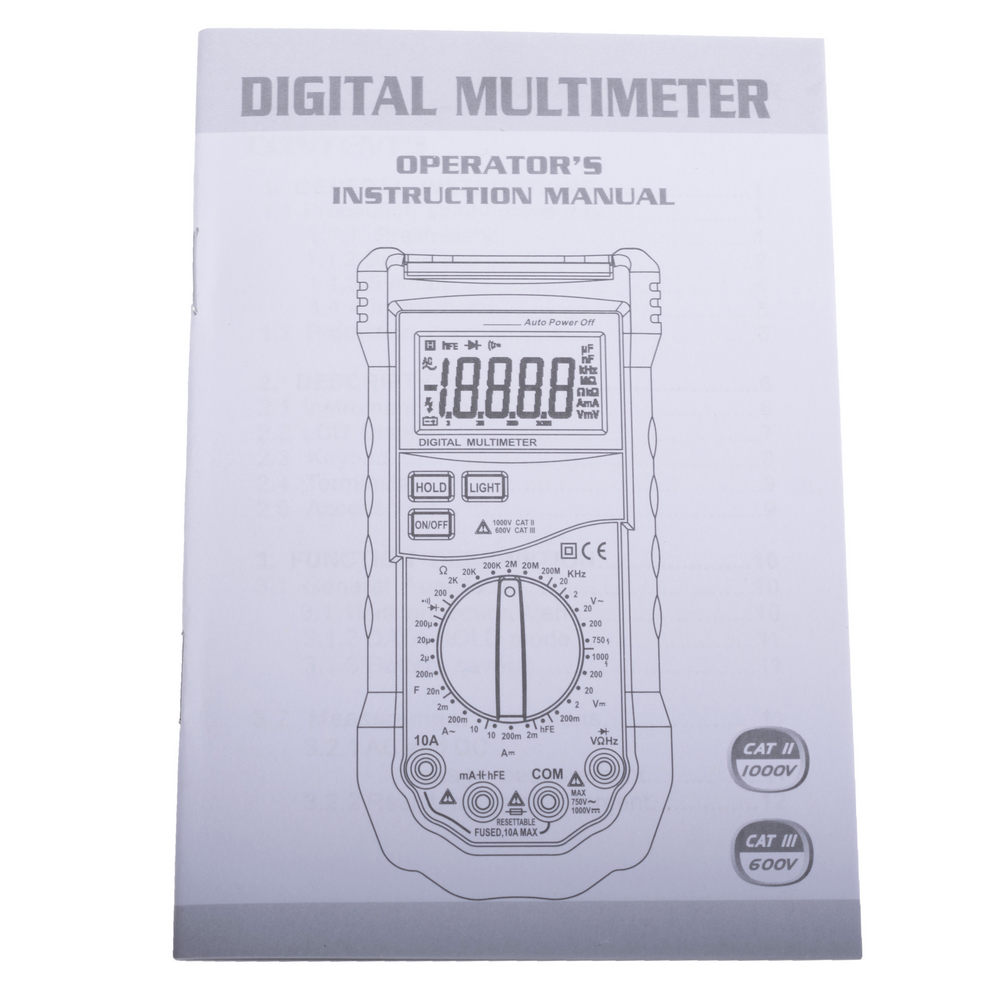 MS8265 Scharfes Digital Multimeter Mastech 20000 Counts Fehlbedienungswarnung