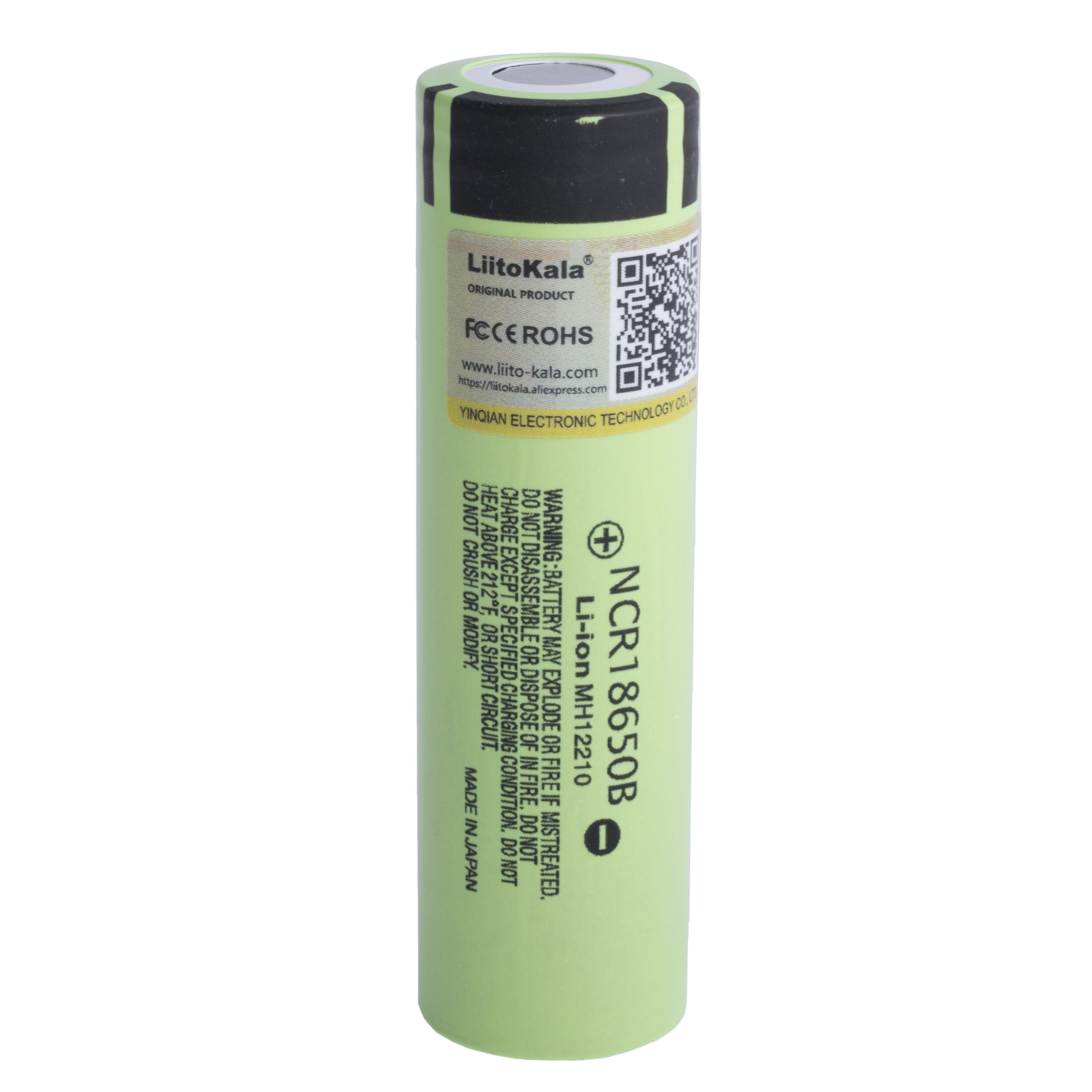 NCR18650B Akku 3,7V 3400mAh ohne Schutzplatine Liitokala