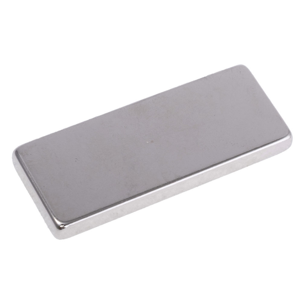 Neodym Magnet, Block 50 x 20 x 5 mm (N38), Ni+Cu+Ni (Nickel)