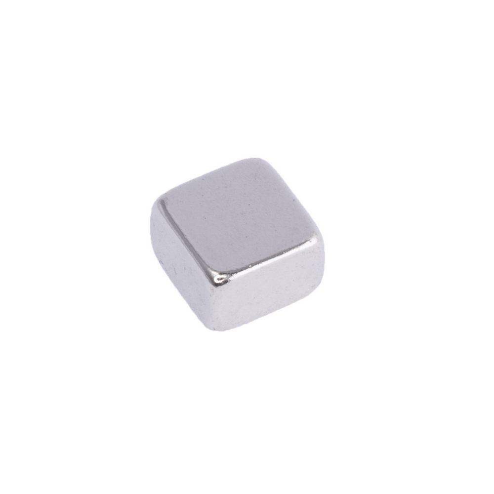 Магнит NdFeB, Блок 6 x 6 x 4 mm (N48), Ni+Cu+Ni (никель)