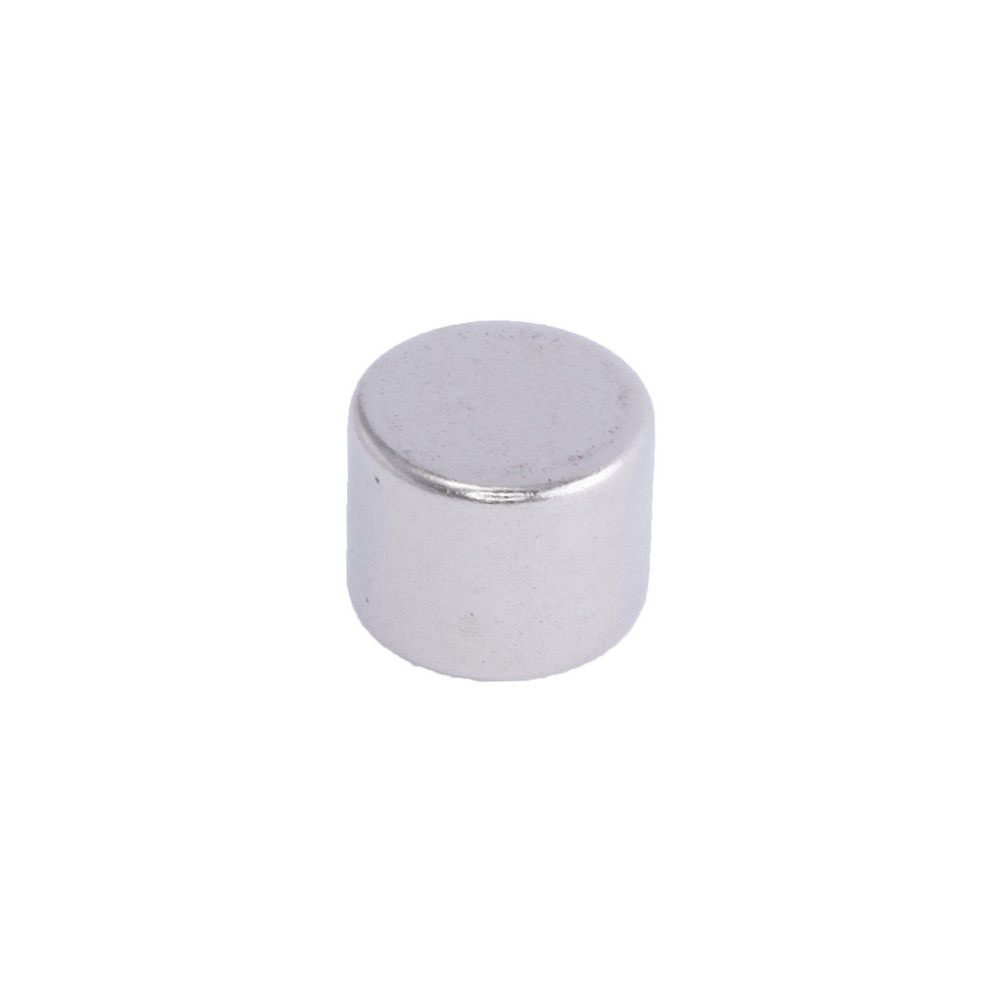 Магнит NdFeB, диск/цилиндр D10 x 8 mm (N38), Ni+Cu+Ni (никель)