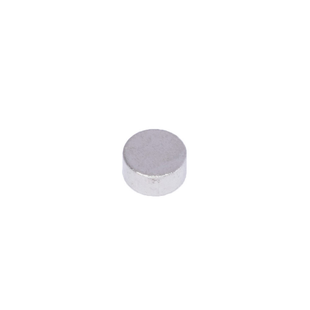 Магнит NdFeB, диск/цилиндр D2 x 1 mm (N50), Ni+Cu+Ni (никель)