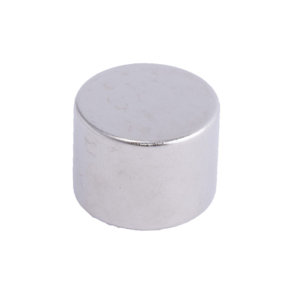 Магнит NdFeB, диск/цилиндр D20 x 15 mm (N38), Ni+Cu+Ni (никель)