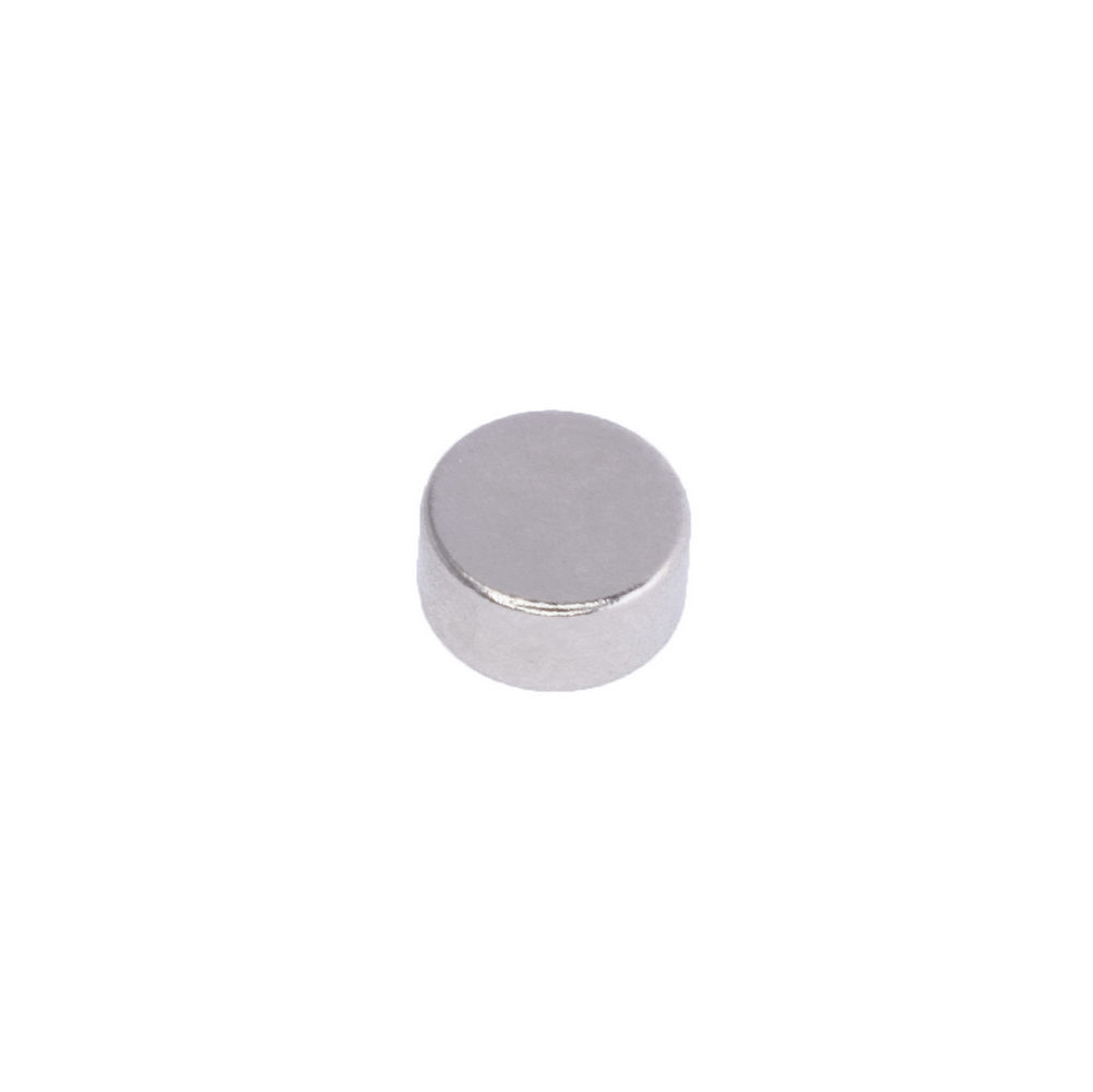 Магнит NdFeB, диск/цилиндр D4 x 2 mm (N50), Ni+Cu+Ni (никель)