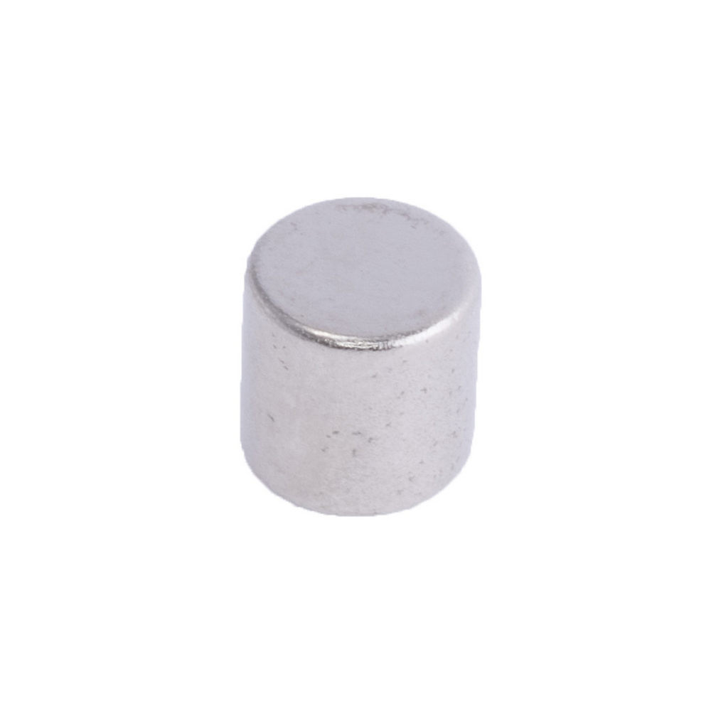 Магнит NdFeB, диск/цилиндр D7 x 7 mm (N38), Ni+Cu+Ni (никель)