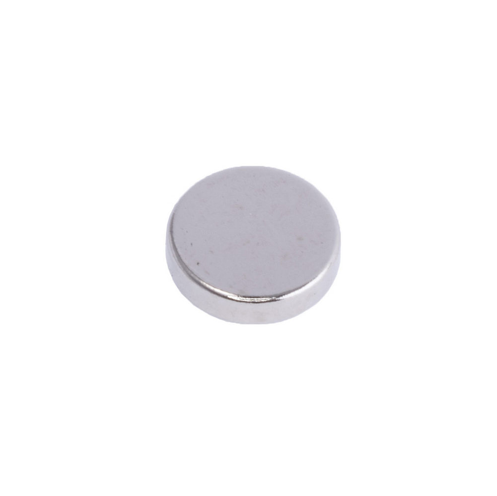 Магнит NdFeB, диск/цилиндр D8 x 2 mm (N50), Ni+Cu+Ni (никель)