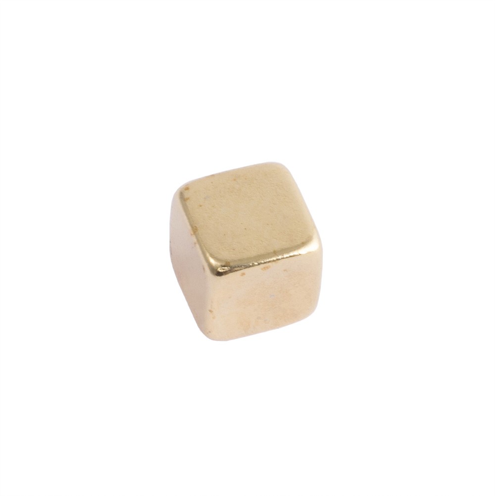 Neodym Magnet, Block Würfel 7,5 x 7,5 x 7,5 mm (N48), Ni+Cu+Ni+Au (Gold)