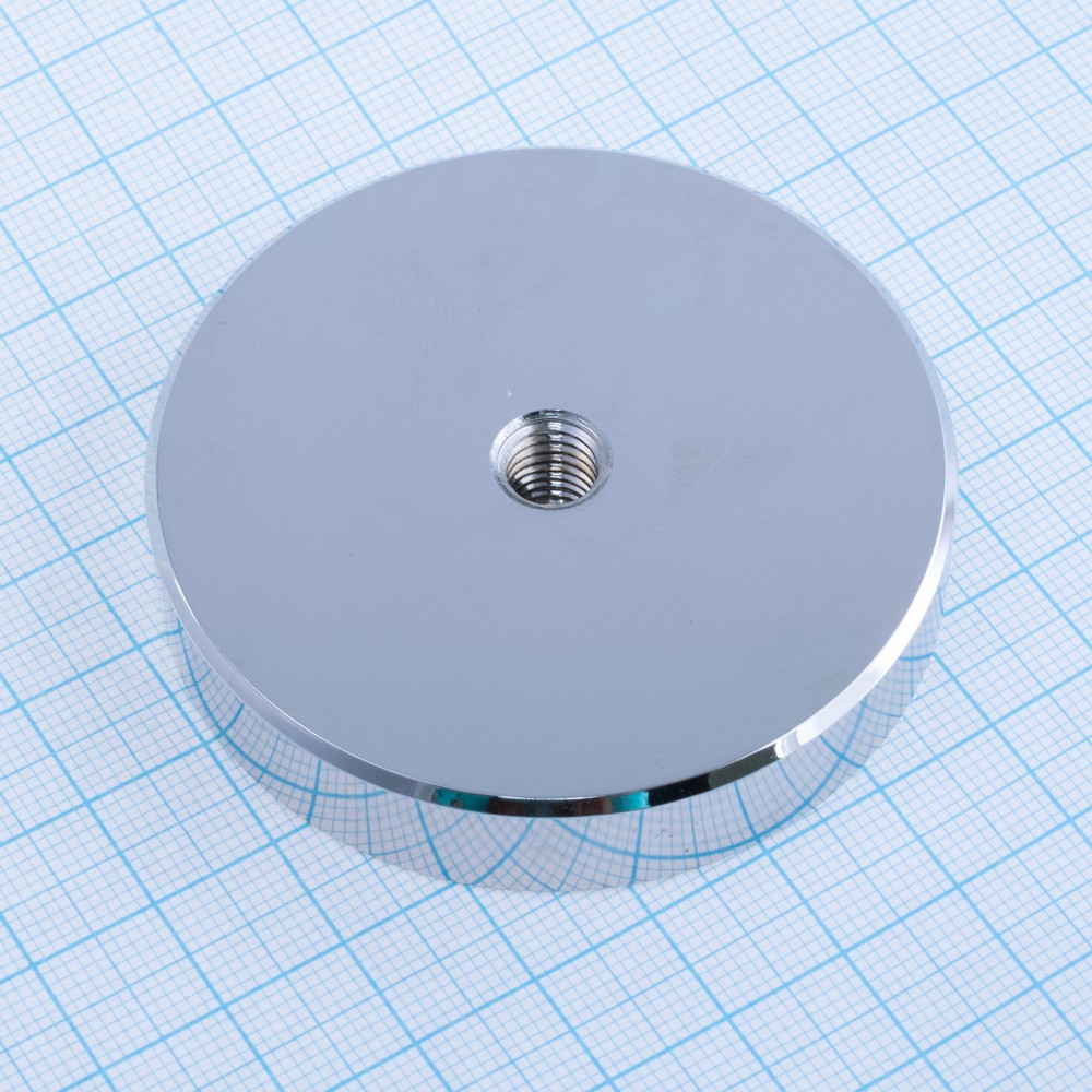 Магніт NdFeB Pot Magnet with Internal Thread, N38, Ni coating,Magnetized, NH60