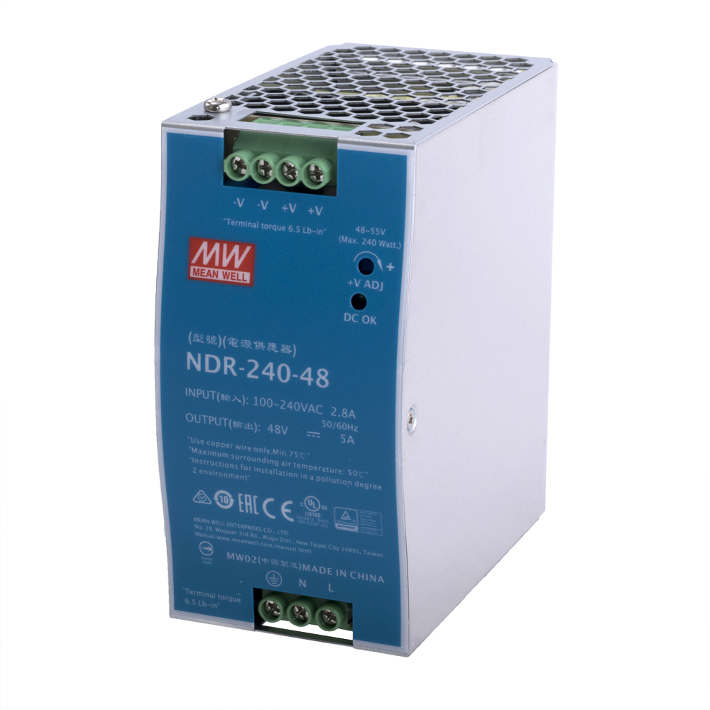 Einbau-Netzteil 48V NDR-240-48 240W 5A Mean Well Einbau-Netzteil 48V NDR-240-48 240W 5A Mean Well