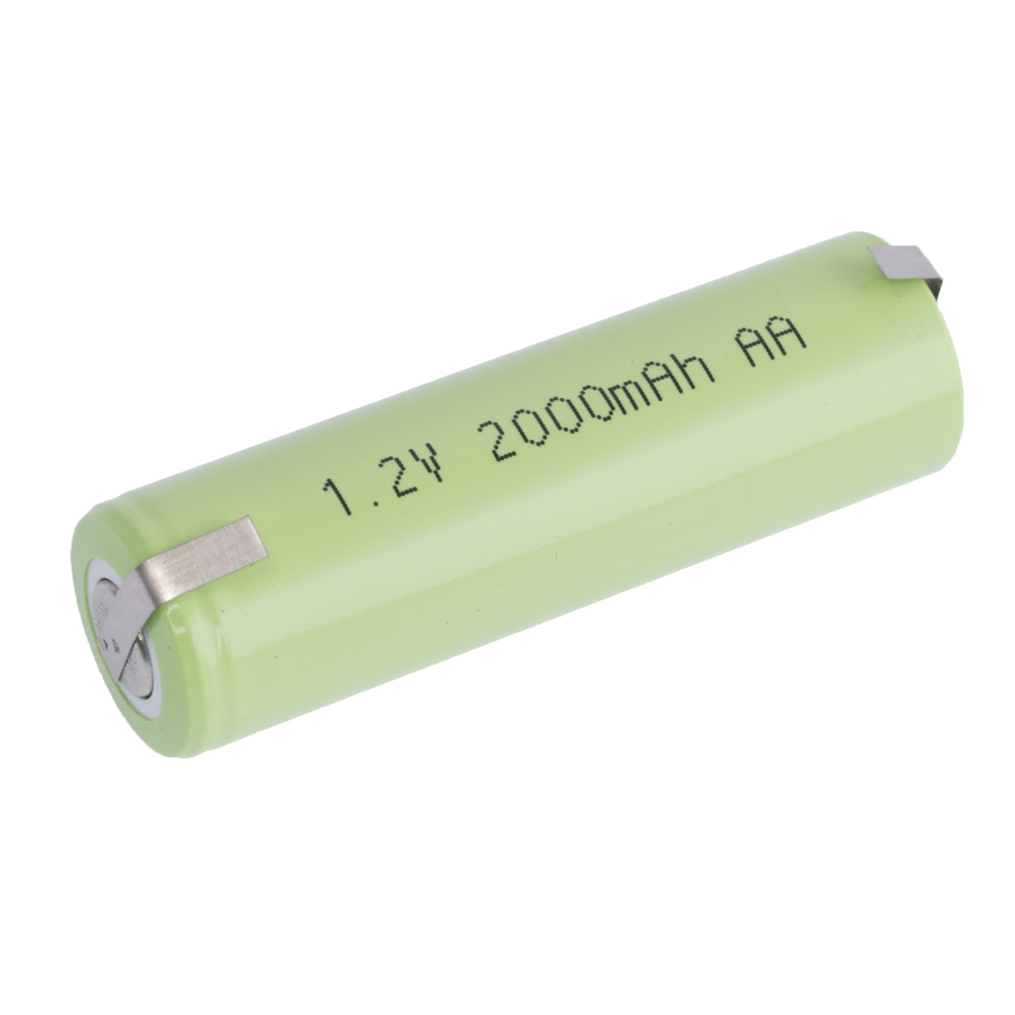 NiMH Battery Cell 1.2V 2000mAh AA flat top + Nickel