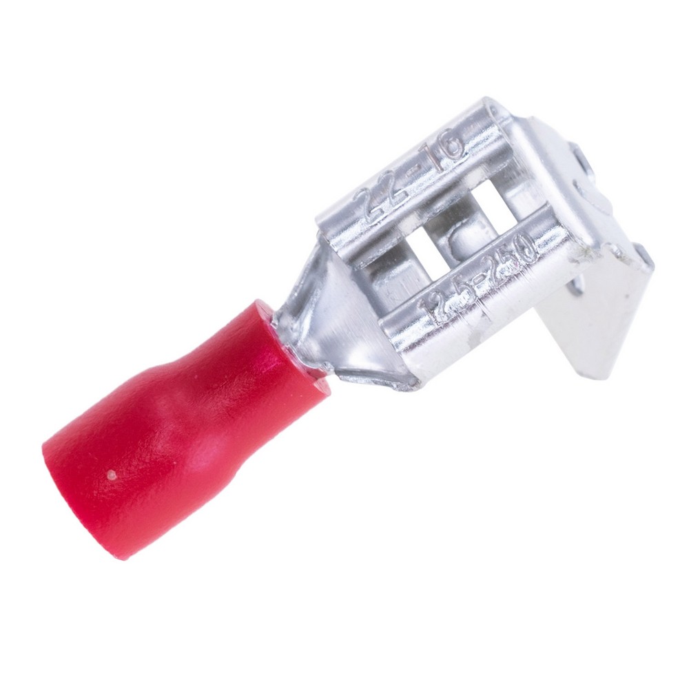 Наконечник червоний, плоский латунь"мама" 6,3мм на провід 1,5 mm², HPBDD1.25-250 Red Наконечник червоний, плоский латунь"мама" 6,3мм на провід 1,5 mm², HPBDD1.25-250 Red