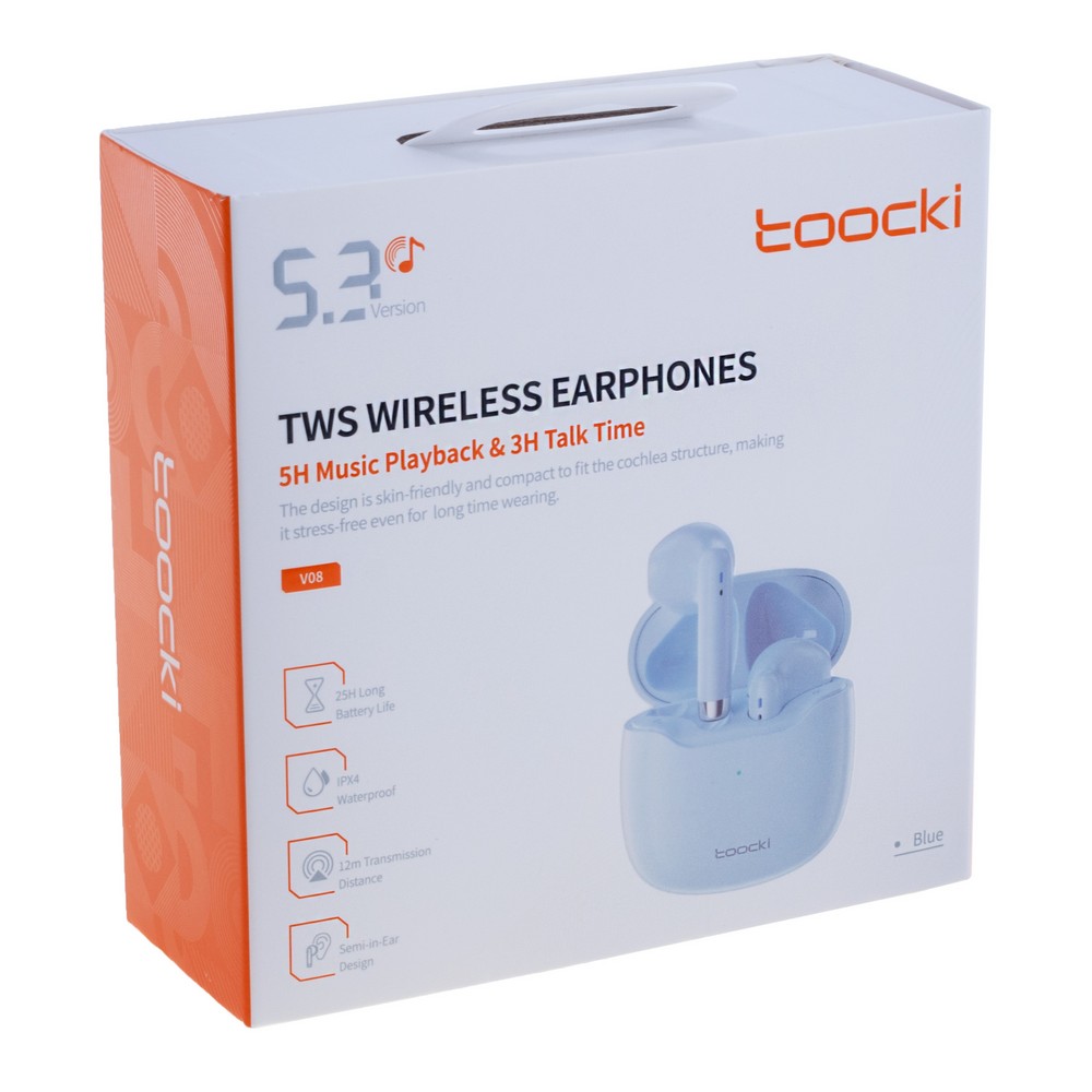 Kopfhörer Bluetooth 5.3 HiFi, hellblau, TTWS-V0802 Kopfhörer Bluetooth 5.3 HiFi, hellblau, TTWS-V0802