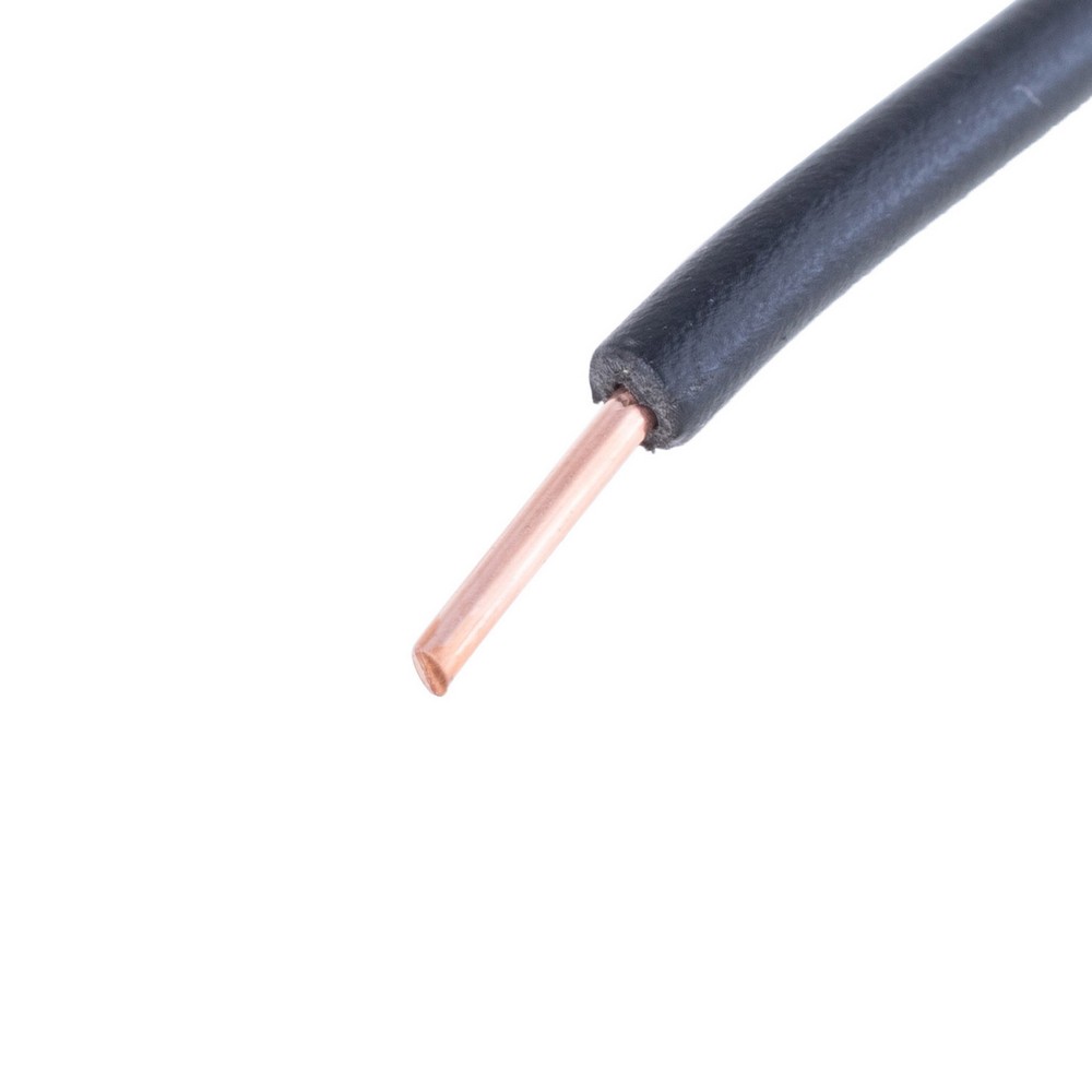 Провід одножильний 0.5mm² (20AWG, 1xD0.8mm) чорний