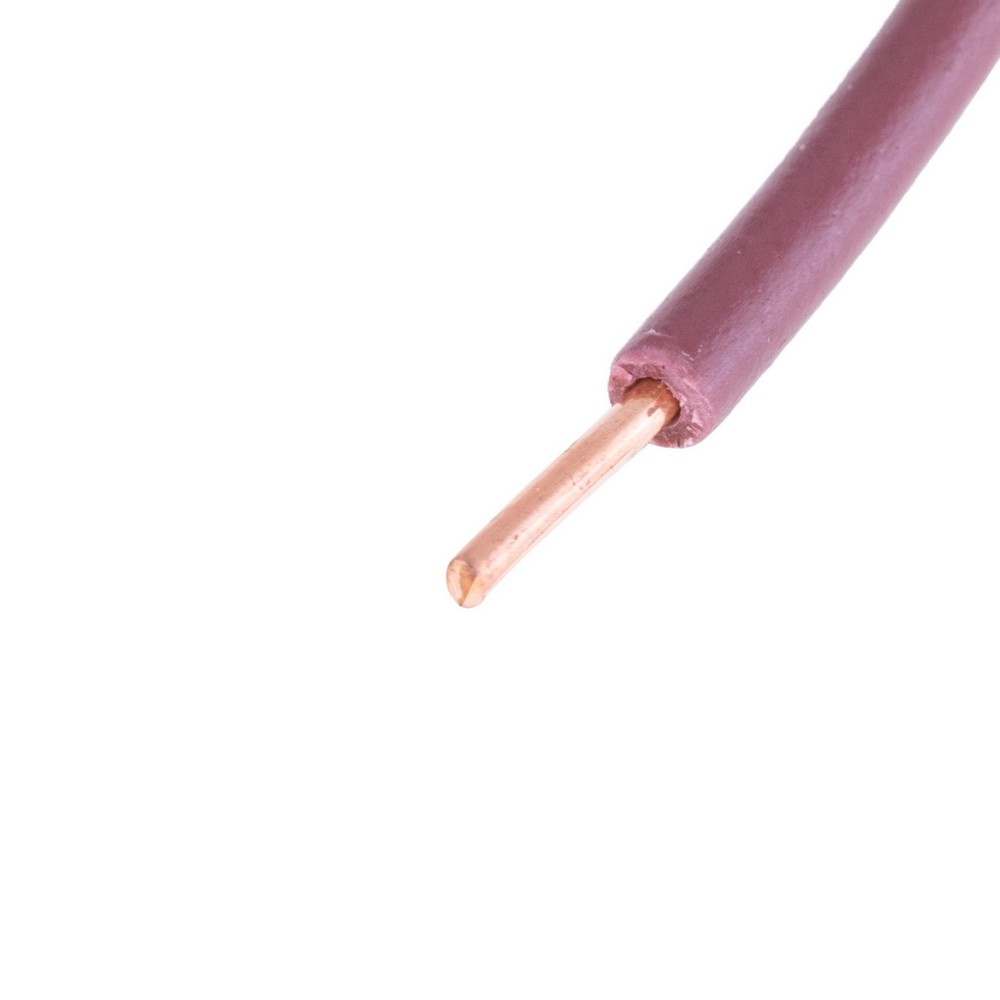Провід одножильний 0.5mm² (20AWG, 1xD0.8mm) коричневий Провід одножильний 0.5mm² (20AWG, 1xD0.8mm) коричневий