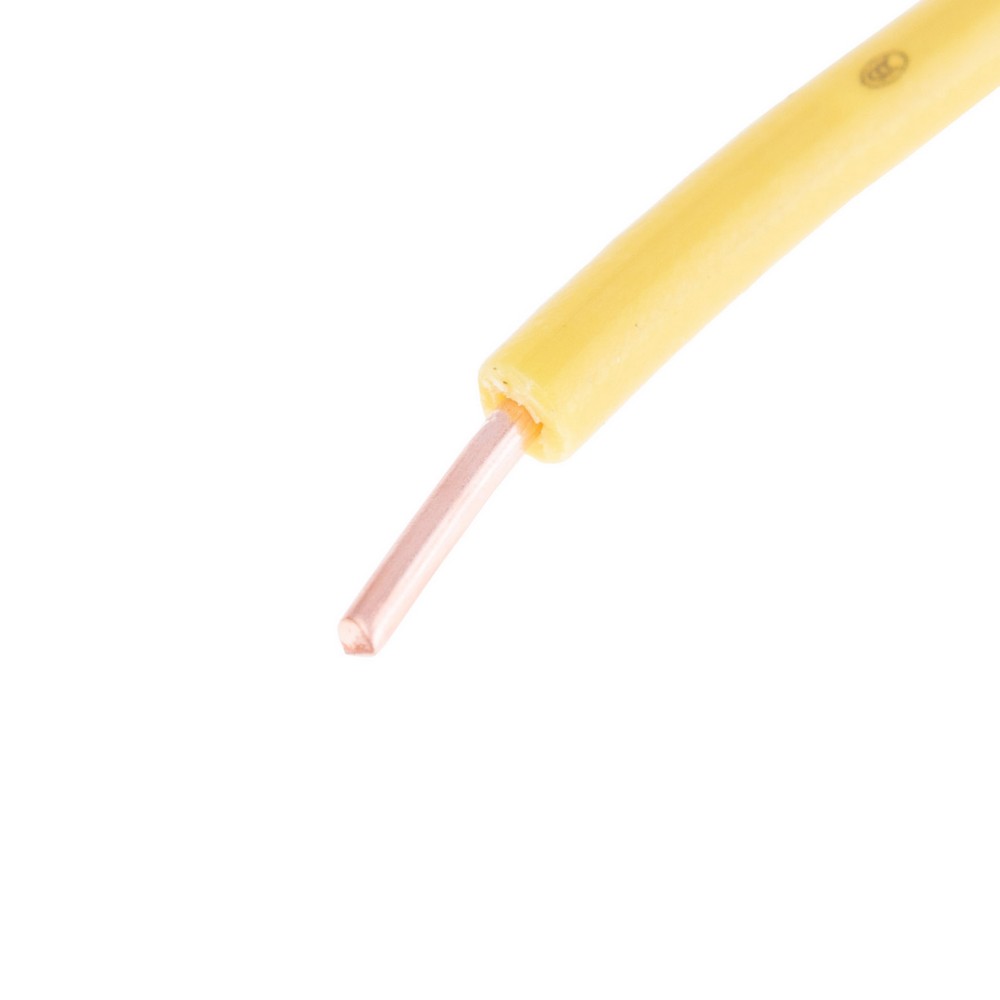 Провід одножильний 0.5mm² (20AWG, 1xD0.8mm) жовтий Провід одножильний 0.5mm² (20AWG, 1xD0.8mm) жовтий