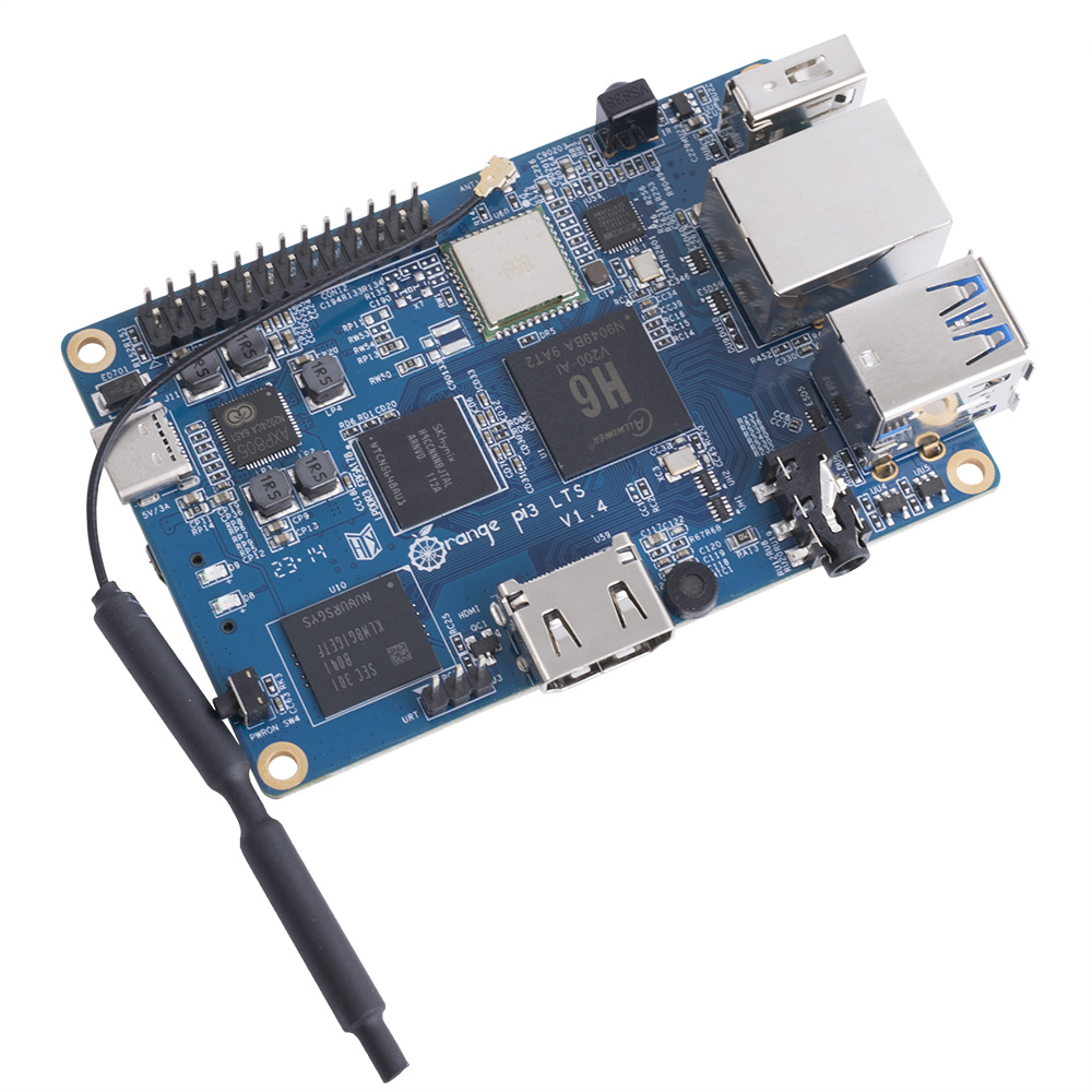 Мікрокомп'ютер Orange Pi 3 LTS 2G32G EMMC з HDMI+WIFI+BT5.0, AllWinner H6 SoC