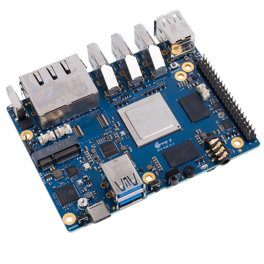 Orange Pi 5 Plus 16G RK3588 2.5G Dual Ethernet Ports with PCIE Extension Single Board Computer