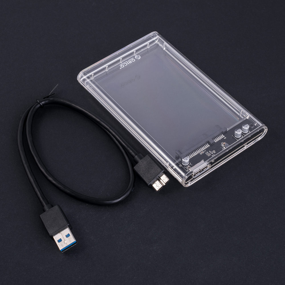 Aussen Box USB3.0 Micro B fuer HDD/SSD 2,5" SATA (Orico - 2139U3, transparent) Aussen Box USB3.0 Micro B fuer HDD/SSD 2,5" SATA (Orico - 2139U3, transparent)