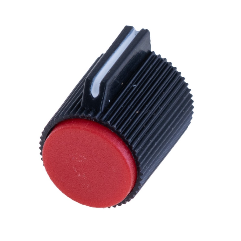 Ручка для потенціометра пластикова "червона" на вісь 6мм , KN113-C Red Cap