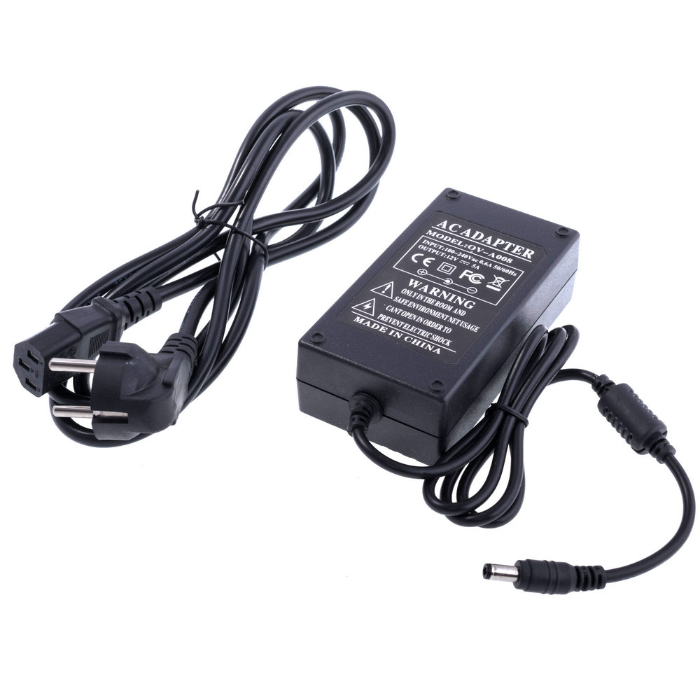 Netzteil 12V 5A 60W Tischnetzteil OV-A008 Gleichspannung stabilisiert Netzteil 12V 5A 60W Tischnetzteil OV-A008 Gleichspannung stabilisiert