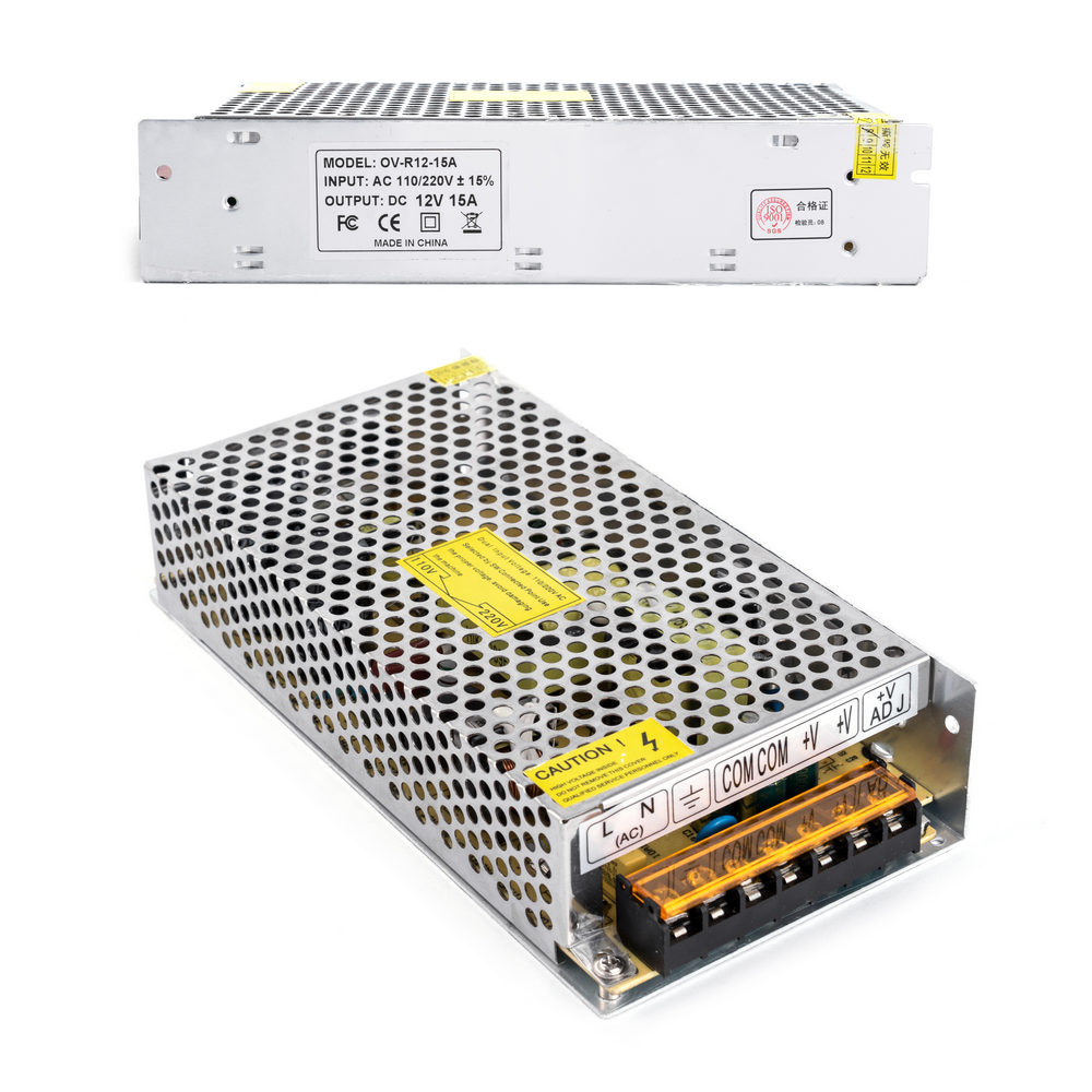 12V/15A 180W Schaltnetzteil OV-R12-15A Einbaumetallgehäuse