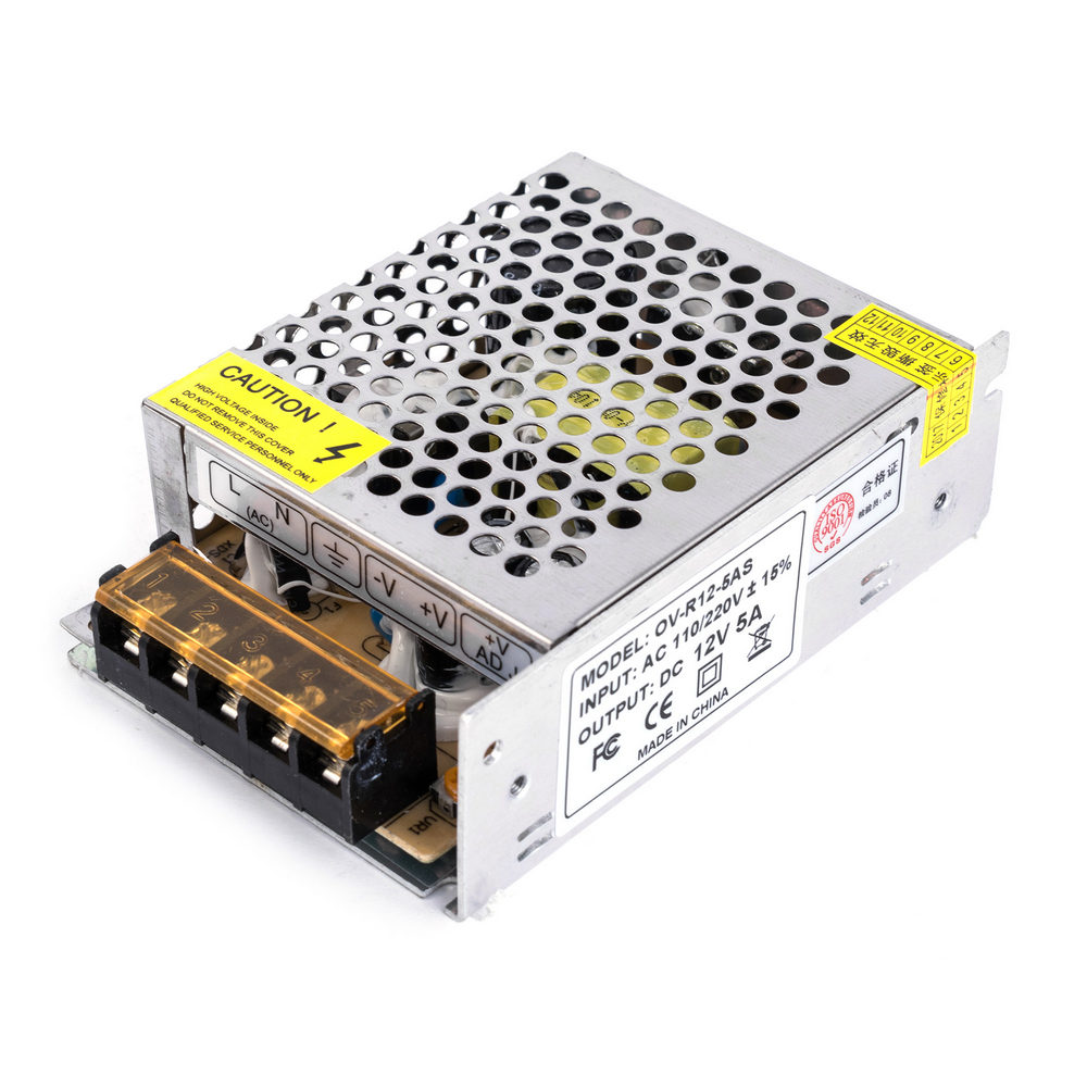 Einbau-Netzteil Metallgehause Schaltnetzteil 12VDC 5A OV-12-5AS Einbau-Netzteil Metallgehause Schaltnetzteil 12VDC 5A OV-12-5AS
