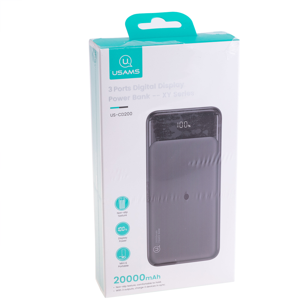 Power Bank 20000mAh (Rated Capacity: 14000mAh) US-CD200 чорний (USAMS)