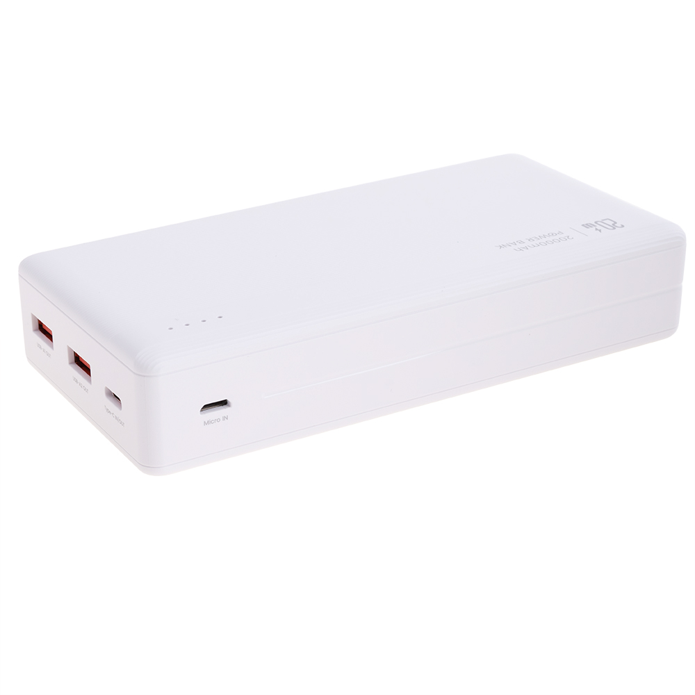 Power Bank 20000mAh (Rated Capacity: 12000mAh) US-CD204 PB71 PD20W+QC3.0 білий (USAMS)