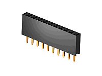 PBS-9 (Buchse auf Platte, 1х9, 2,54mm)